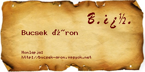 Bucsek Áron névjegykártya